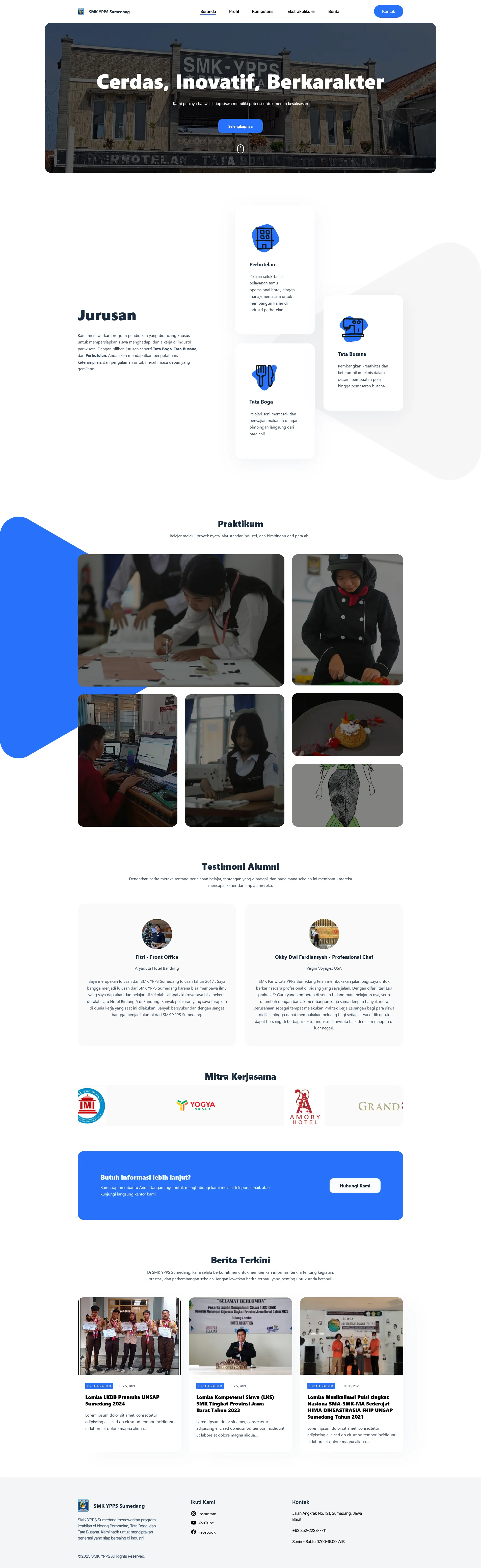 SMK YPPS Sumedang Homepage Preview
